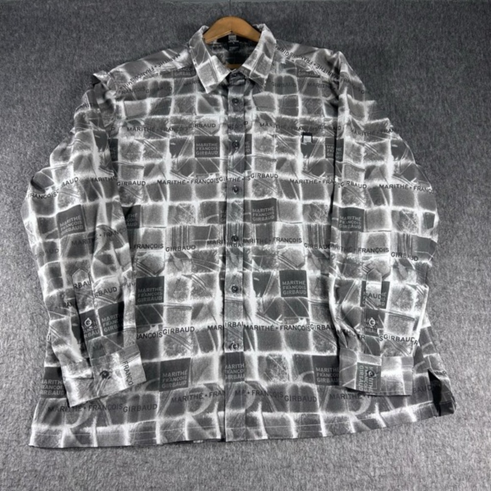 Vintage Marithe Francois Girbaud shirt‎ Mens L All Over Print Y2K Grunge Street